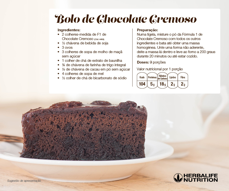 Bolo de Chocolate Cremoso