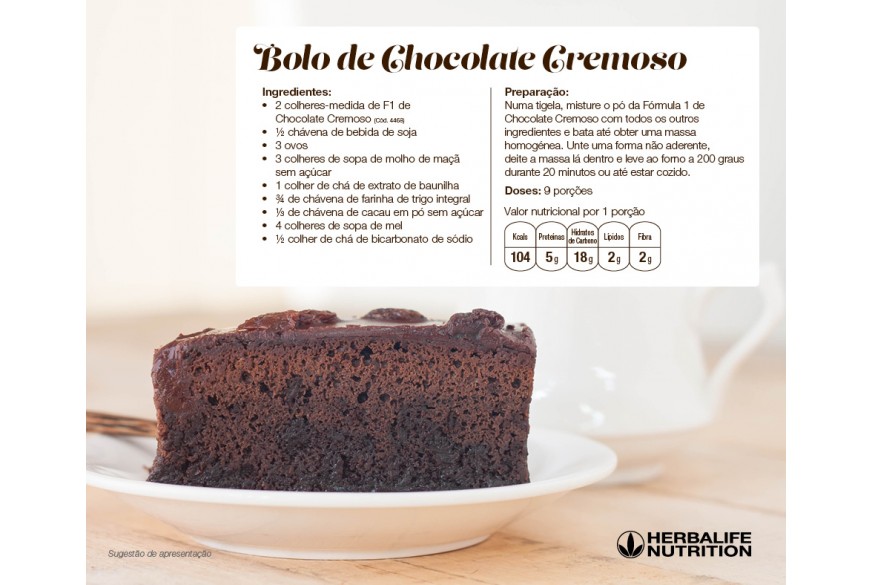 Bolo de Chocolate Cremoso