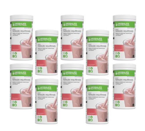 Pack 10 Batidos (33.90€ cada batido) - F1 sem alergénios Framboesa e Chocolate Branco 500g 